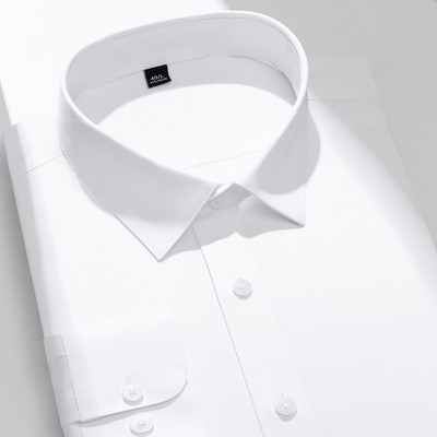 Ανδρικό πουκάμισο με ελαστικό μεταξένιο μονόχρωμο φόρεμα από μπαμπού χωρίς τσέπη, μακρυμάνικο, τυπική εφαρμογή χωρίς ρυτίδες Business Classic πουκάμισο