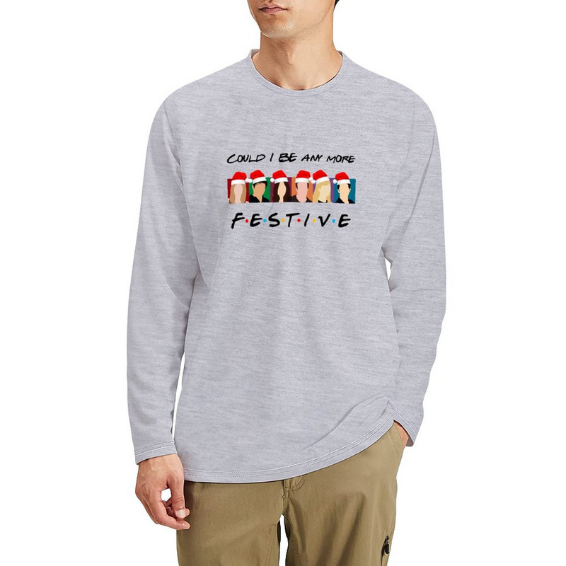 Νέο Θα μπορούσα να είμαι πιο γιορτινός;! Μακρύ T-Shirt γραφικά μπλουζάκι για αγόρια μπλουζάκια ανδρικά ρούχα