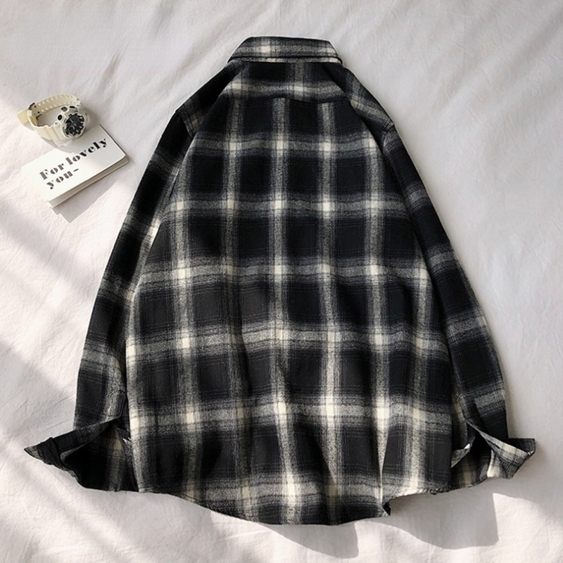 Nova proljetna crvena crna karirana košulja dugih rukava, muške uske pamučne ležerne košulje, muška odjeća, kaput, modni brend M-3XL