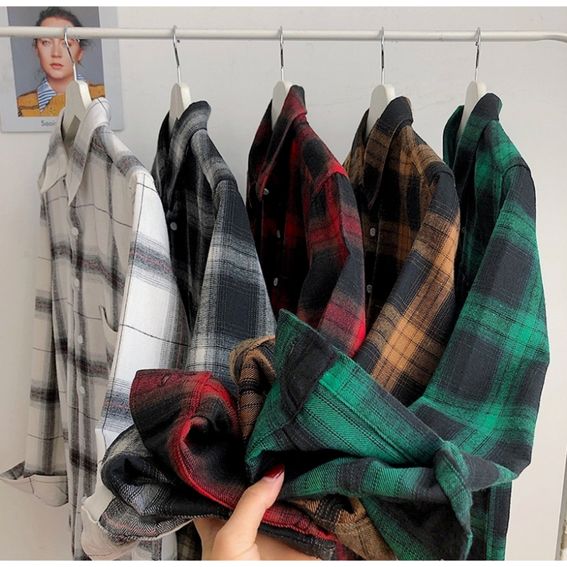 Nova proljetna crvena crna karirana košulja dugih rukava, muške uske pamučne ležerne košulje, muška odjeća, kaput, modni brend M-3XL