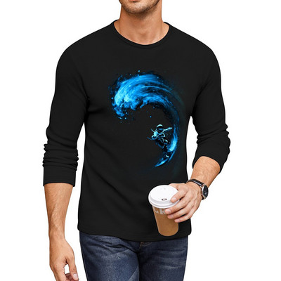 New Space Surfing Long T-Shirt Μπλουζάκι μπλουζάκι αστείο μπλουζάκι ανδρικό μπλουζάκι
