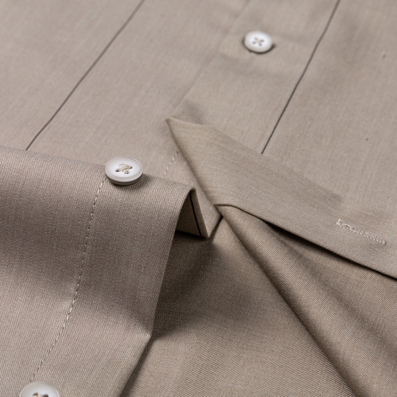 Ανδρικό μακρυμάνικο ριγέ πουκάμισο χωρίς τσέπη Άνετο πουκάμισο με γεωμετρική στάμπα από ίνες μπαμπού