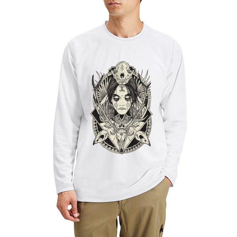 Nova vještica. Dugačka majica kratkih rukava Anime majica trenirke estetska odjeća muške grafičke majice velike i visoke