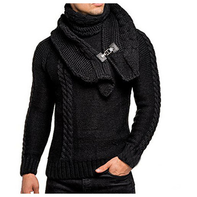 Talvine sall Pullover Meeste 2-osaline Komplektid Kampsun Pluus Pikkade varrukatega Kaelusega Tänavarõivad Retro vabaaja kootud kampsunid noortele