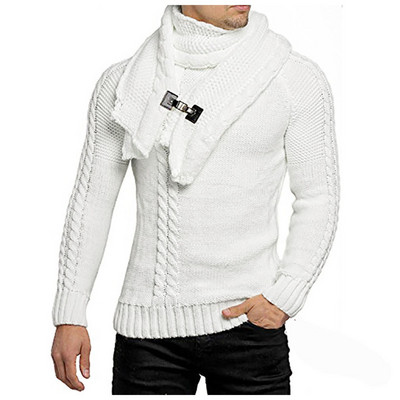 Talvine sall Pullover Meeste 2-osaline Komplektid Kampsun Pluus Pikkade varrukatega Kaelusega Tänavarõivad Retro vabaaja kootud kampsunid noortele