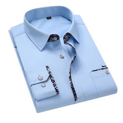 Uus Kevadsuvi Sügis Meeste moodne pluus pikkade varrukatega vabaajaprintiga Harmonti pluusid tikandid Turn Down Collar Blaine`i särgid