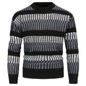 Splice Stripe πουλόβερ Μπλούζες για Άντρες Φθινόπωρο Χειμώνας Μόδα Δρόμου Χαλαρό ζεστό φούτερ Casual μπλούζα κάτω πουκάμισο ανδρικό πουκάμισο