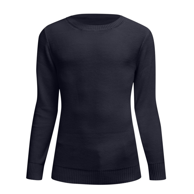 Meeste moodne soe kampsun, ühevärviline vabaaja õhuke kootud kampsun, ümmargune kaelus Ilusad talvised kampsunid