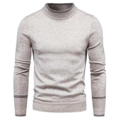 Turtleneck Meeste top Kootud Pullover Soliidne kampsun Vabaaja retro lapiline Meeste Riietus Kootud Kampsunid Meestele Pluus Topid