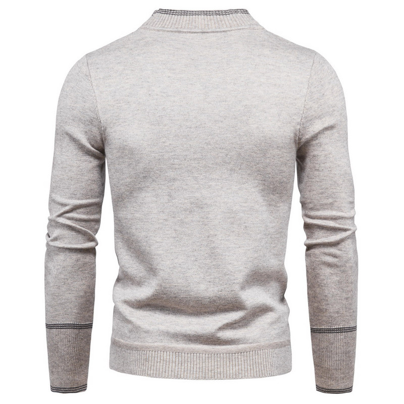 Turtleneck Meeste top Kootud Pullover Soliidne kampsun Vabaaja retro lapiline Meeste Riietus Kootud Kampsunid Meestele Pluus Topid