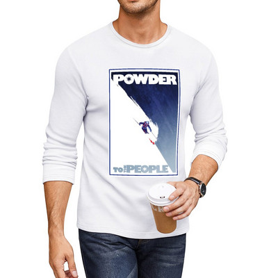 New Powder to the People Duga majica kratkih rukava prevelike majice Bluza prevelika majica smiješne majice kratkih rukava muška majica