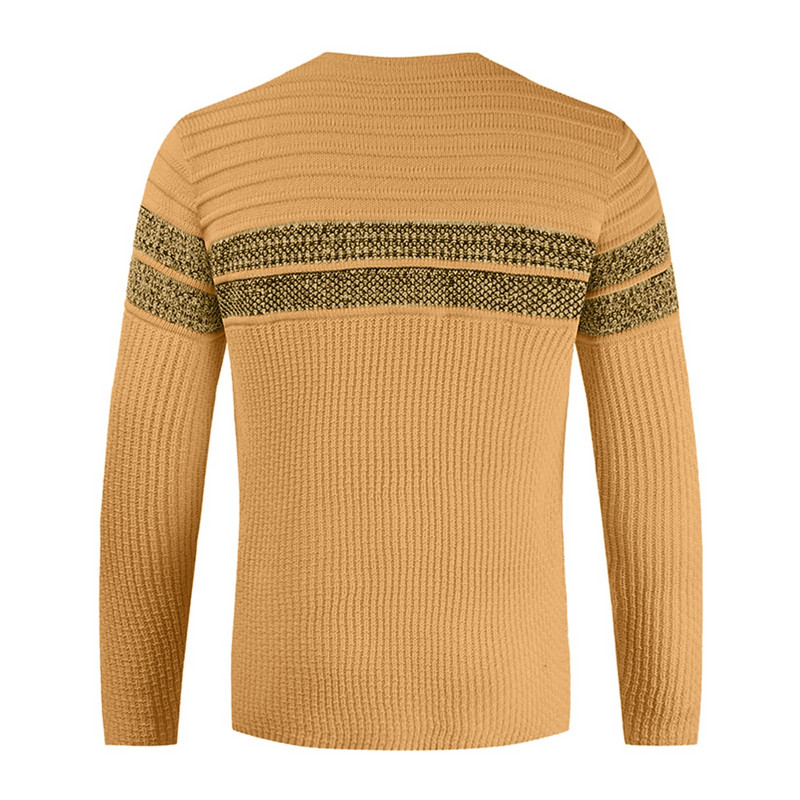Ανδρικά Color Block Ζεστά πουλόβερ πουλόβερ με στρογγυλή λαιμόκοψη Casual πλεκτά πουλόβερ Ζεστά χειμωνιάτικα ανδρικά ρούχα Ρετρό μπλούζες