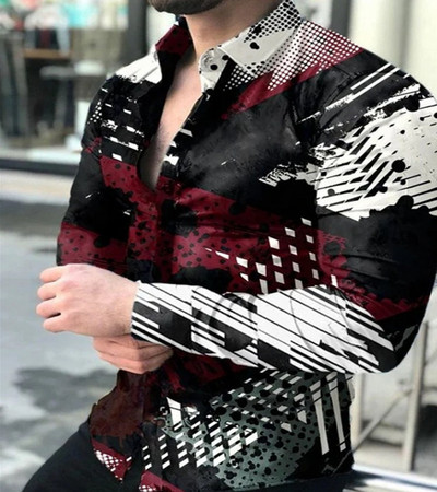 Proljetne muške havajske ležerne košulje s printom 2022. Brand Streetwear Muška odjeća Kardigan Vrhunska košulja dugih rukava