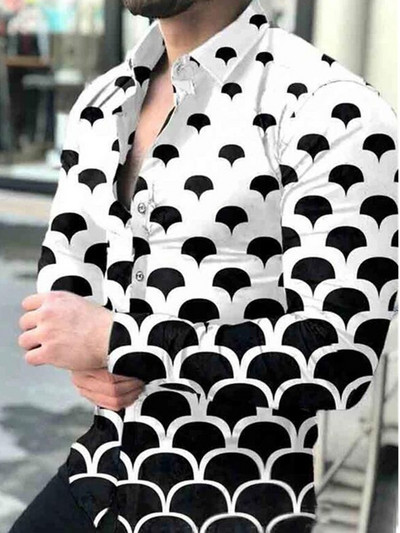 Proljetne muške havajske ležerne košulje s printom 2022. Brand Streetwear Muška odjeća Kardigan Vrhunska košulja dugih rukava