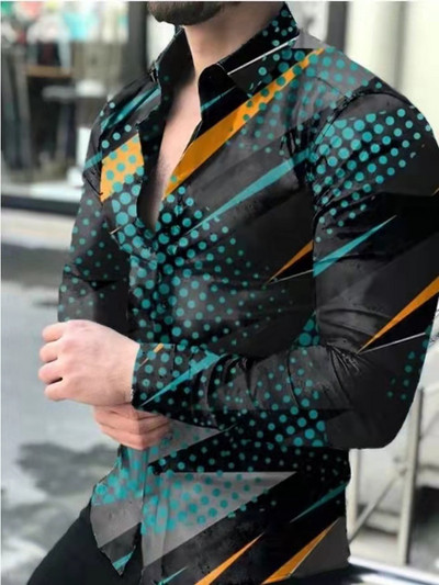 Proljetne muške havajske ležerne košulje s printom 2022. Brand Streetwear Muška odjeća Kardigan Vrhunska košulja dugih rukava