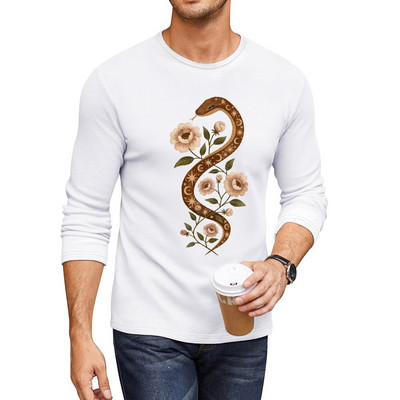 New Serpent spells Long T-Shirt anime majice korejske modne muške majice za vježbanje