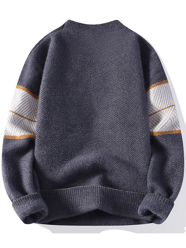 Ανδρικά πουλόβερ φθινοπωρινά χειμωνιάτικα πλεκτά πάτους επώνυμα ρούχα Pull Homme Casual Fashion Πλεκτά Πουλόβερ Ανδρικά A252