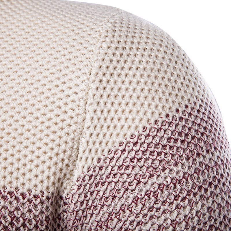 Ανοιξιάτικο φθινόπωρο Ανδρικό πουλόβερ με μοτίβο ρίγες από πολυεστέρα Χαλαρά πουλόβερ με λαιμόκοψη Ο λεπτό πουλόβερ πουλόβερ έξω από τα ρούχα σε χαμηλή τιμή Προσφορές