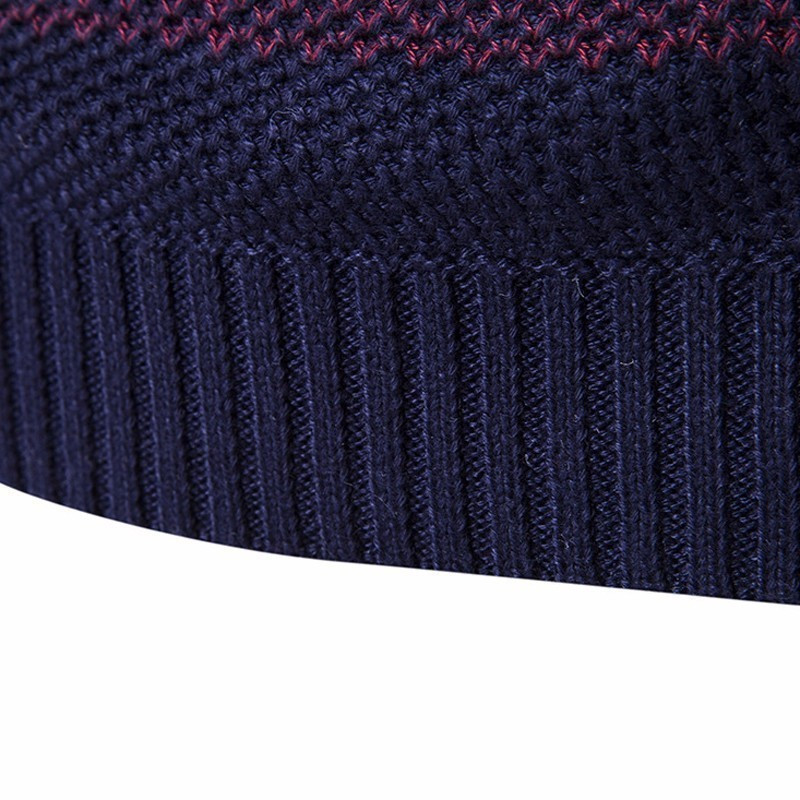 Ανοιξιάτικο φθινόπωρο Ανδρικό πουλόβερ με μοτίβο ρίγες από πολυεστέρα Χαλαρά πουλόβερ με λαιμόκοψη Ο λεπτό πουλόβερ πουλόβερ έξω από τα ρούχα σε χαμηλή τιμή Προσφορές