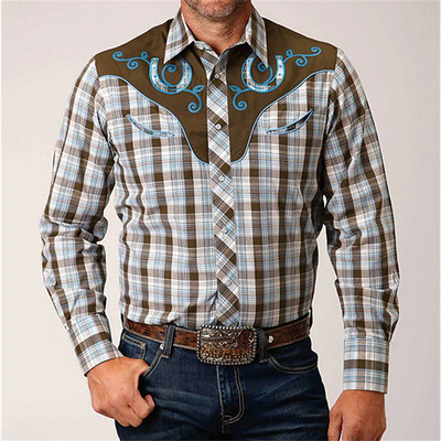 Muška zapadnjačka košulja s ispisom uzorka zmije 3D ispis na otvorenom, ulični gumbi dugih rukava Modna dizajnerska odjeća 2023.