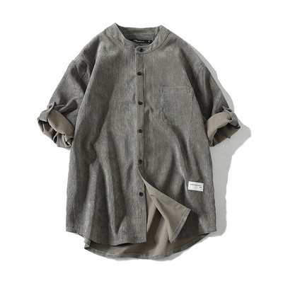 Meeste velvetist lühikeste varrukatega särgid Kevadsuvi Korea tippmood vabaaja vintage avar särk Meeste riided Suur 5XL