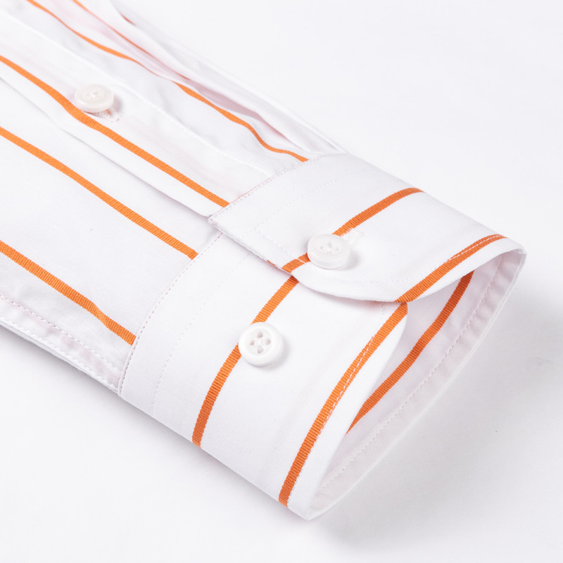 Απαλό στυλ Αγγλίας 100% βαμβακερό πουκάμισο μόδας με μονό μανίκι, μακρυμάνικο με τσέπη, κανονική εφαρμογή, με κουμπιά προς τα κάτω Ανδρικό πουκάμισο με ρίγες