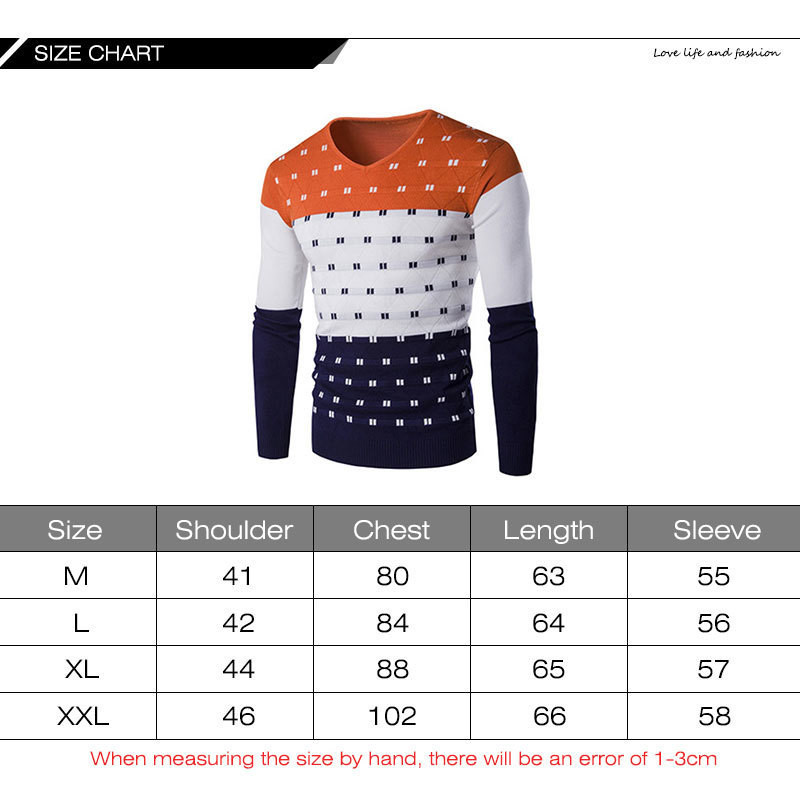 Ανοιξιάτικο φθινόπωρο Ανδρικό πουλόβερ Patchwork Βαμβακερό λεπτό πουλόβερ με λαιμόκοψη σε σχήμα V Απλό πιο ζεστό πουλόβερ Άνετα πανωφόρια Ανδρικά ρούχα
