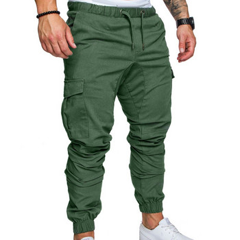 Ανοιξιάτικη και φθινοπωρινή μόδα Ανδρικά κορδόνια με ρυθμιζόμενο παντελόνι τσέπης Νέο καθημερινό ανδρικό παντελόνι για τζόκινγκ Ριγέ ρούχα με λεπτή εφαρμογή