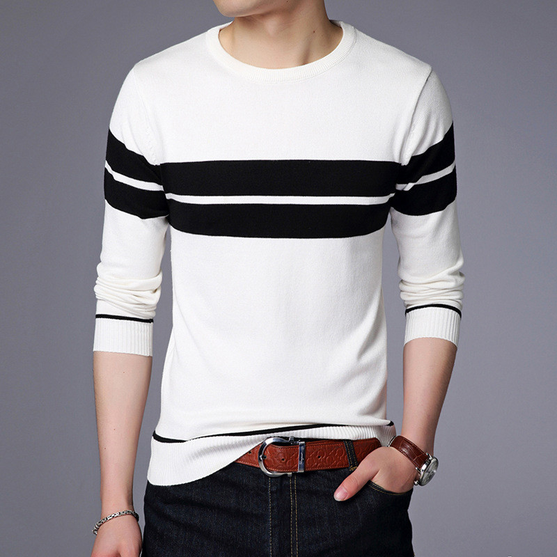Ανδρικό πουλόβερ με μακρυμάνικο πουλόβερ με στρογγυλή λαιμόκοψη Ανδρικά πουλόβερ Μόδα Πλεκτό πουκάμισο πουλόβερ για άνδρες