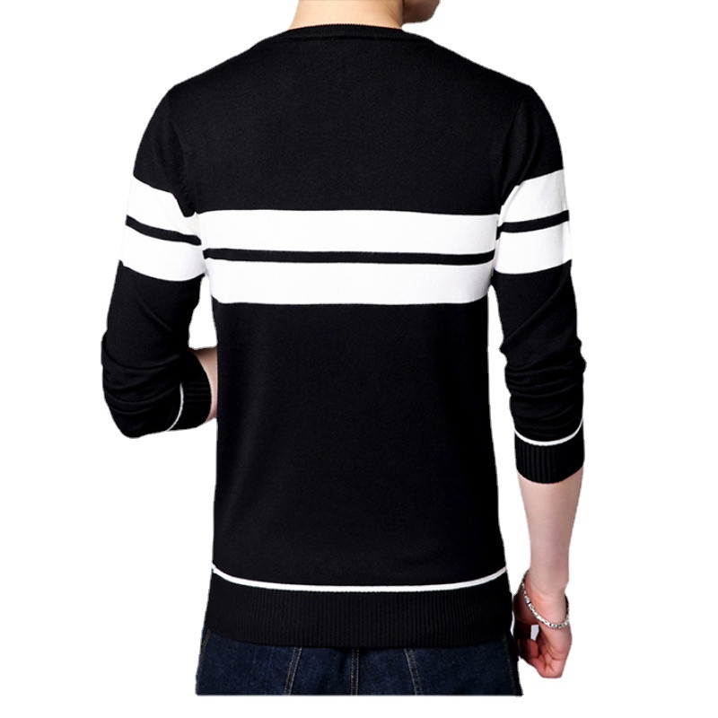 Ανδρικό πουλόβερ με μακρυμάνικο πουλόβερ με στρογγυλή λαιμόκοψη Ανδρικά πουλόβερ Μόδα Πλεκτό πουκάμισο πουλόβερ για άνδρες