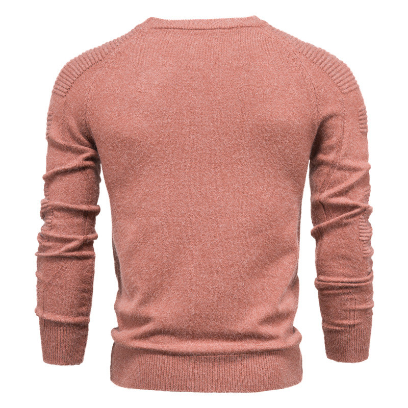 Φθινοπωρινά Ανδρικά πουλόβερ Πουλόβερ Στρογγυλό γιακά Βαμβακερό Πλεκτό Πουλόβερ Casual Μασίφ Μανίκι Φαρδιά Εφαρμογή Ανδρικά Ανδρικά Ρούχα