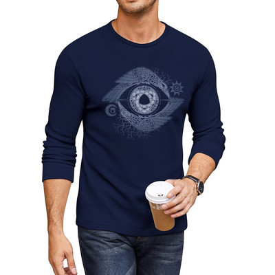 Nova ODIN`S EYE Duga majica kratkih rukava za dječake bijele majice prekoračenih majica kratkih rukava T-shirt majica za muškarce