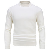 Pulloverid ühevärvilised pikkade varrukatega kampsun Meeste sügis- ja talvemoodne särk Pullover ühevärviline soe vabaaja kampsun