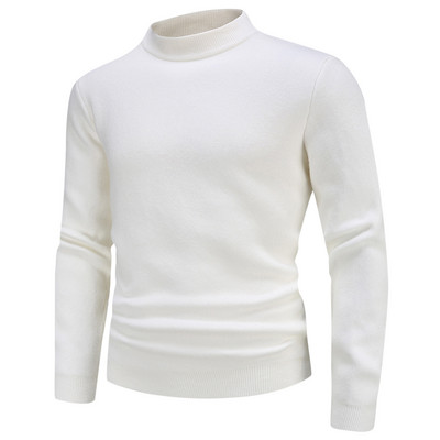 Pulloverid ühevärvilised pikkade varrukatega kampsun Meeste sügis- ja talvemoodne särk Pullover ühevärviline soe vabaaja kampsun