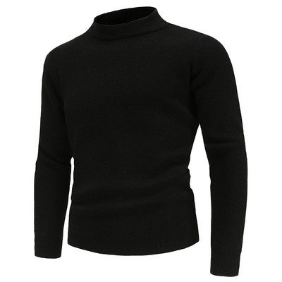 Pulloverid ühevärvilised pikkade varrukatega kampsun Meeste sügis- ja talvemoodne särk Pullover ühevärviline soe vabaaja kampsun