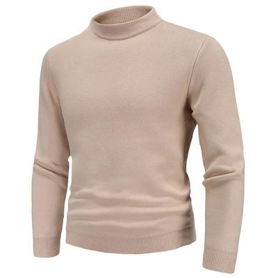 Pulloverid ühevärvilised pikkade varrukatega kampsun Meeste sügis- ja talvemoodne särk Pullover ühevärviline soe vabaaja kampsun