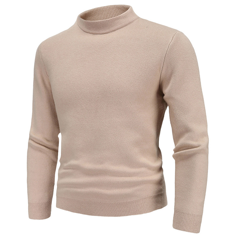 Pulloverid ühevärvilised pikkade varrukatega kampsun Meeste sügis- ja talvemoodne särk Pullover ühevärviline soe vabaaja kampsun