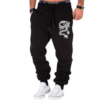 Fashion Casual Dragon Printed Jogger Παντελόνι Ανδρικά Γυμναστήρια Παντελόνια Στενό Φούτερ για εξωτερικούς χώρους Παντελόνι για τρέξιμο Ανδρικό παντελόνι S-4XL