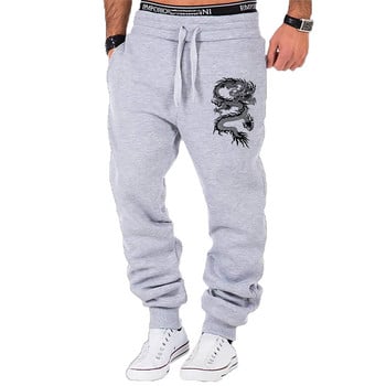 Fashion Casual Dragon Printed Jogger Παντελόνι Ανδρικά Γυμναστήρια Παντελόνια Στενό Φούτερ για εξωτερικούς χώρους Παντελόνι για τρέξιμο Ανδρικό παντελόνι S-4XL