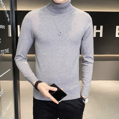 2024. aasta sügistalvised meeste mustad kilpkonnaga kampsunid, kõrge kaelusega kootud Basic ülaosa, soliidne, veniv, soe pullover, pull homme