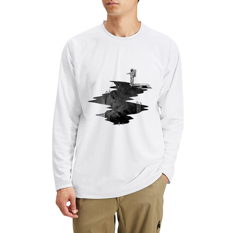 Uus Kosmosesukeldumine pikk T-särk T-särgid meeste topid anime armsad topid meeste graafilised T-särgid hip hop