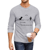 Novo Vi ste izvan mreže Isprobajte: Interacting with other humans Duga majica Prevelika grafika majice Muška grafika majice