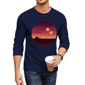Νέο The Binary Sunset Long T-Shirt χαριτωμένα μπλουζάκια vintage ρούχα πανέμορφα μπλουζάκια ανδρικά μπλουζάκια πακέτο