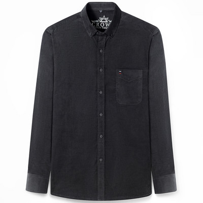 Muškarci Proljeće Jesen Vintage pamučne košulje od samta s jednim džepom standardnog kroja Udobna svestrana ležerna košulja dugih rukava