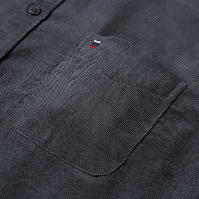 Muškarci Proljeće Jesen Vintage pamučne košulje od samta s jednim džepom standardnog kroja Udobna svestrana ležerna košulja dugih rukava