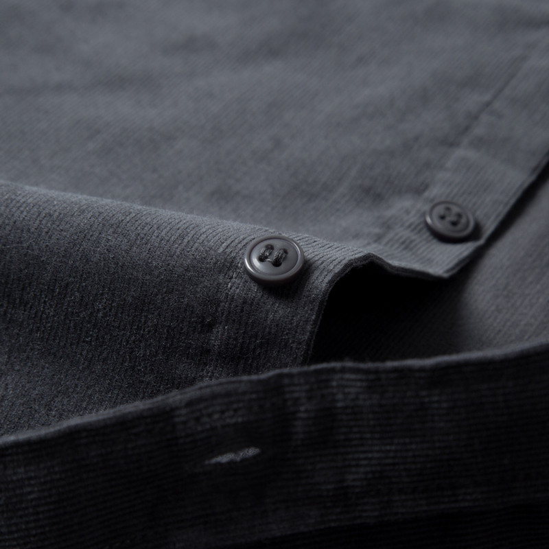 Muškarci Proljeće Jesen Vintage pamučne košulje od samta s jednim džepom standardnog kroja Udobna svestrana ležerna košulja dugih rukava