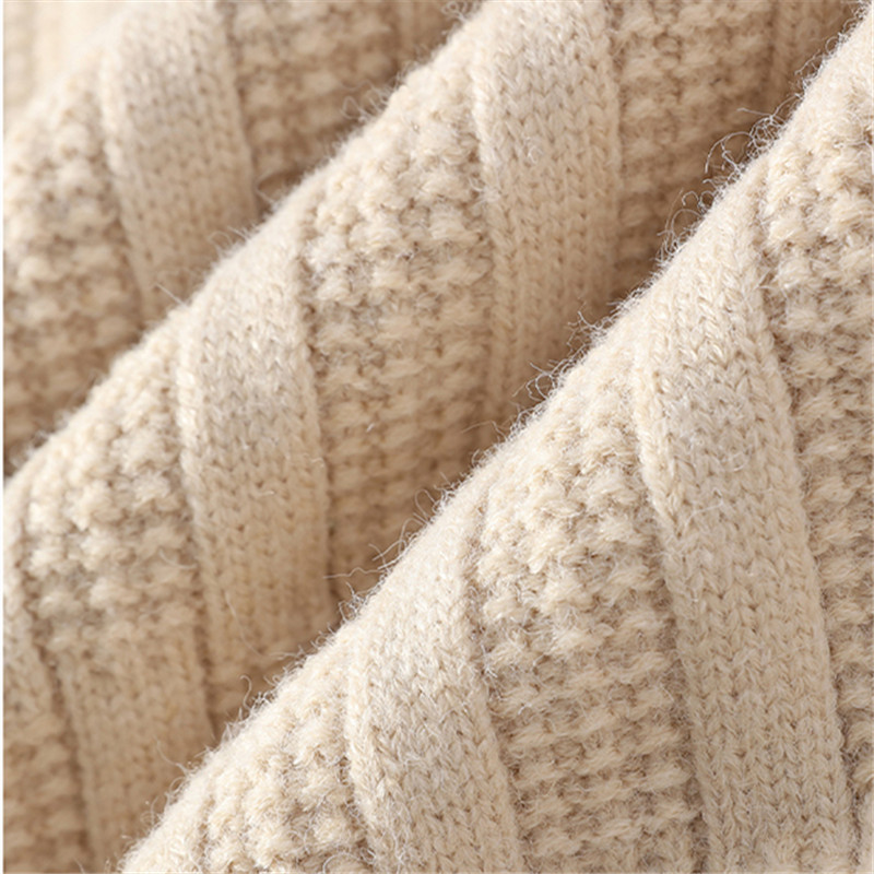 Jesen Zima Muški džemperi s dolčevitima Modni jacquard pleteni puloveri Muški ležerni pleteni jednobojni pulover s dolčevitima