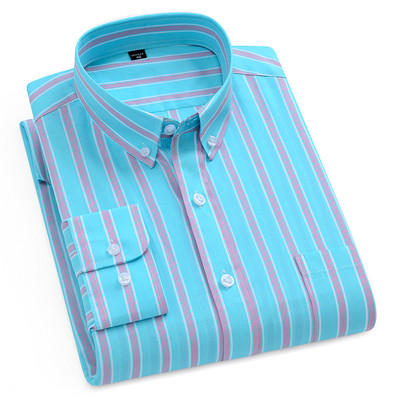 Ανδρικό πουκάμισο 100% βαμβακερό ριγέ Φθινόπωρο Νέα άφιξη Μόδα Μακρυμάνικο Leisure Λεπτό Breathe Δωρεάν Απαλή Εφαρμογή Ανδρικά ρούχα για επαγγελματίες