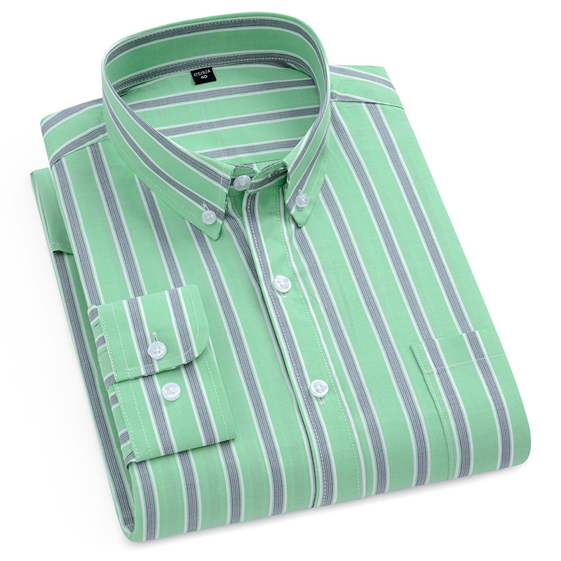 Ανδρικό πουκάμισο 100% βαμβακερό ριγέ Φθινόπωρο Νέα άφιξη Μόδα Μακρυμάνικο Leisure Λεπτό Breathe Δωρεάν Απαλή Εφαρμογή Ανδρικά ρούχα για επαγγελματίες