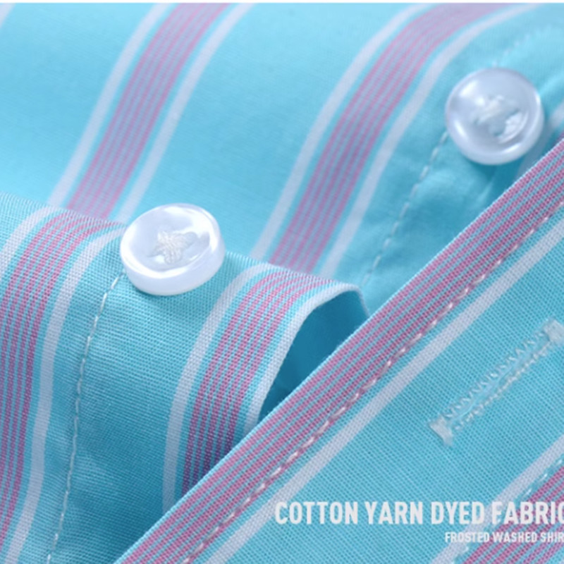 Ανδρικό πουκάμισο 100% βαμβακερό ριγέ Φθινόπωρο Νέα άφιξη Μόδα Μακρυμάνικο Leisure Λεπτό Breathe Δωρεάν Απαλή Εφαρμογή Ανδρικά ρούχα για επαγγελματίες